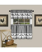 Achim Barnyard Gingham Tier & Valance Set