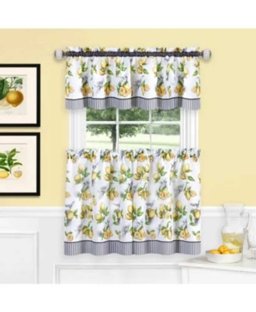 Achim Lemon Drop Tier Valance Window Curtains