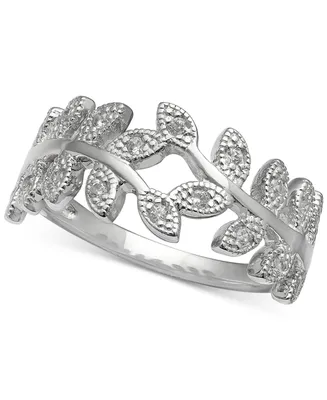 Giani Bernini Cubic Zirconia Vine Ring Sterling Silver, Created for Macy's