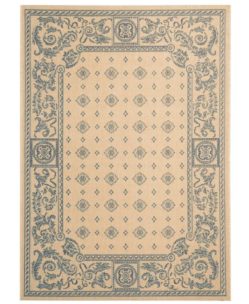 Safavieh Courtyard CY1356 Natural and Blue 2'3" x 6'7" Runner Outdoor Area Rug