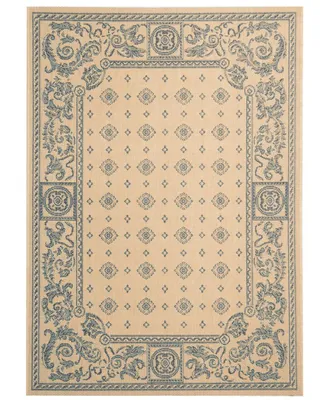 Safavieh Courtyard CY1356 Natural and Blue 2'3" x 6'7" Runner Outdoor Area Rug