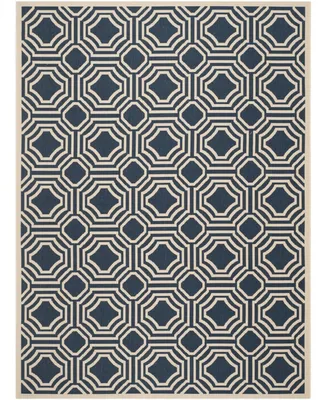 Safavieh Courtyard CY6112 Navy and Beige 9' x 12' Outdoor Area Rug