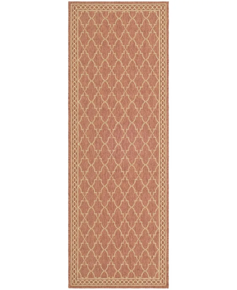 Safavieh Courtyard CY5142 Rust and Sand 2'7" x 8'2" Runner Outdoor Area Rug