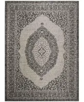 Safavieh Courtyard CY8751 Light Gray and Black 9' x 12' Sisal Weave Outdoor Area Rug