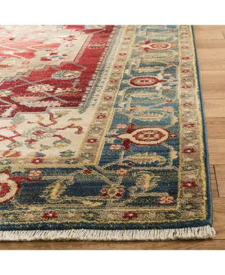 Safavieh Kashan KSN306 Blue and Red 3'3" x 4'10" Sisal Weave Area Rug