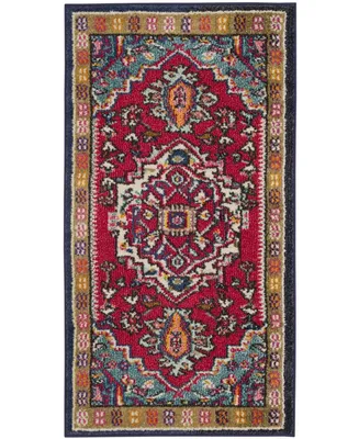 Safavieh Monaco MNC207 Red and Turquoise 3' x 5' Area Rug