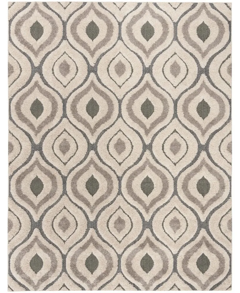 Safavieh Florida Shag SG461 Cream and Light Blue 8' x 10' Area Rug