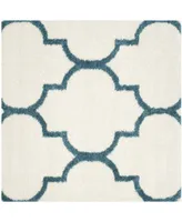 Safavieh Shag Kids SGK566 Ivory and Blue 6'7" x 6'7" Square Area Rug