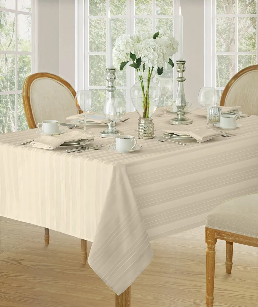 Elrene Denley Stripe 60" x 120" Tablecloth