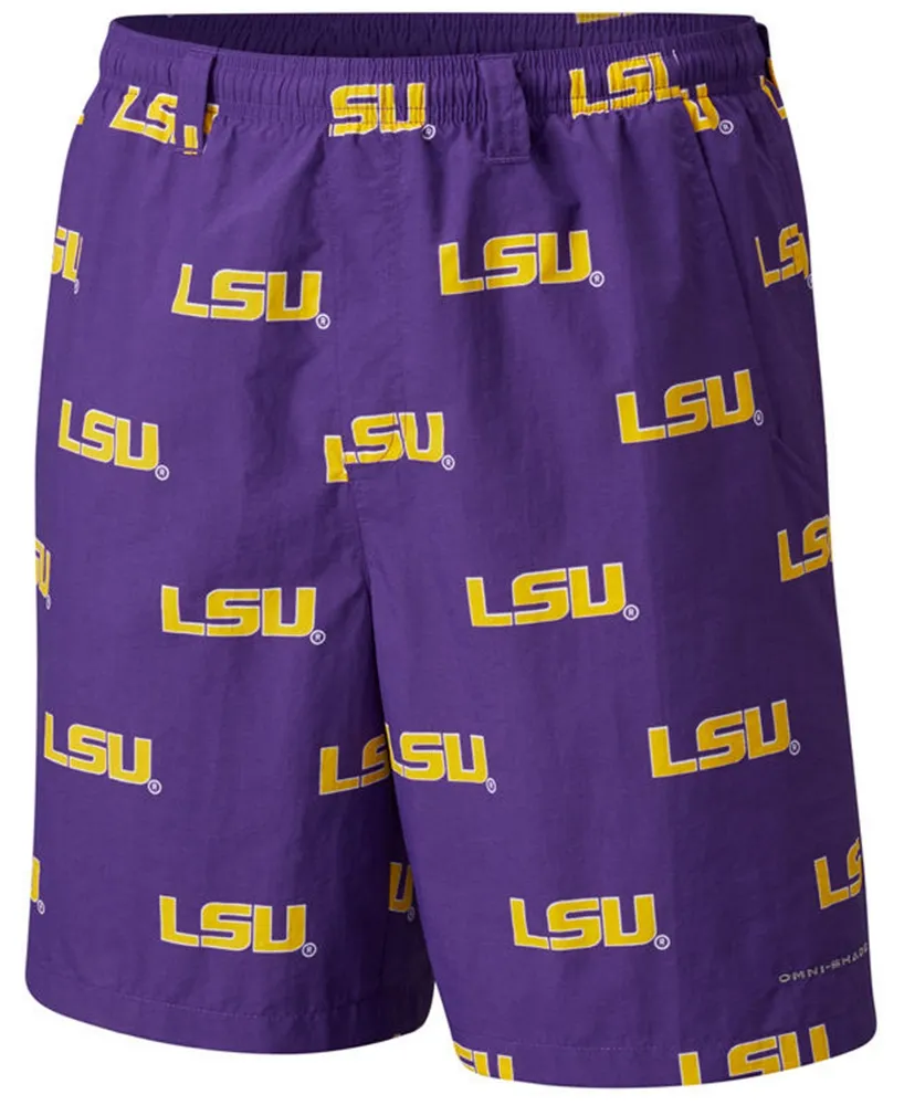 Columbia Men's Lsu Tigers Backcast Printed Shorts