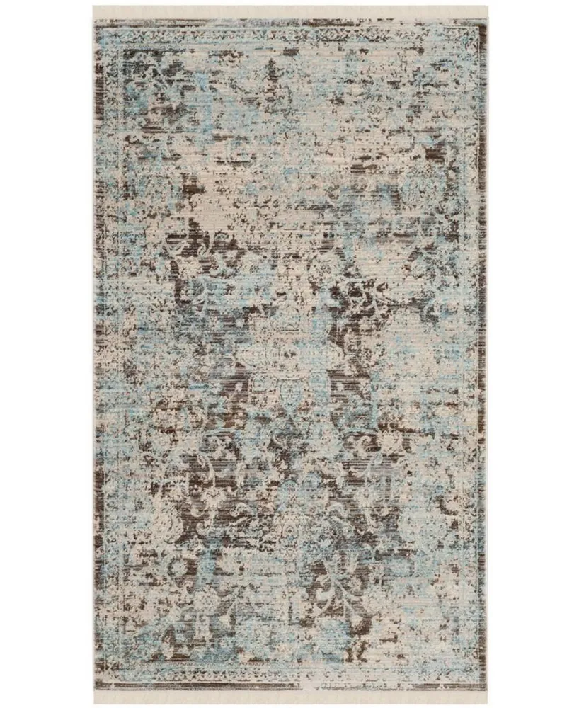 Safavieh Vintage Persian VTP417 Brown and Light Blue 3' x 5' Area Rug