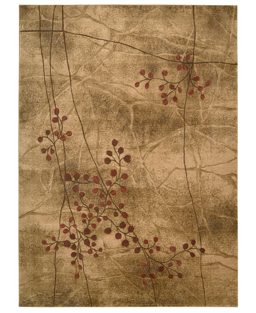 Closeout! Nourison Home Area Rug, Somerset Collection ST74 Latte Blossom 7'9" x 10'10"