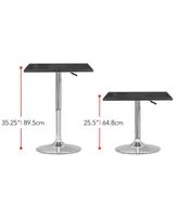 CorLiving Adjustable Height Square Bar Table