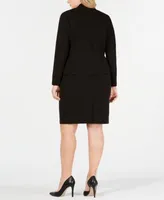 Calvin Klein Plus Size Asymmetrical Jacket Pencil Skirt