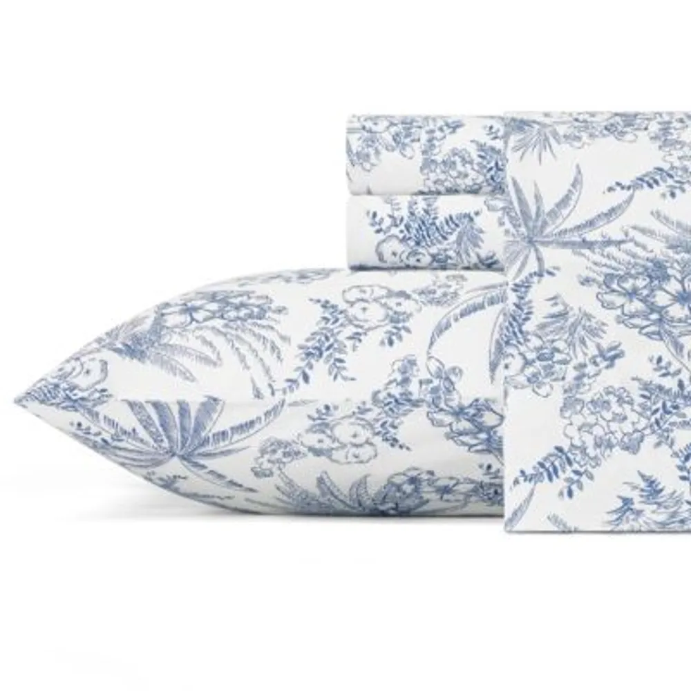 Tommy Bahama Pen Ink Palm King Sheet Set