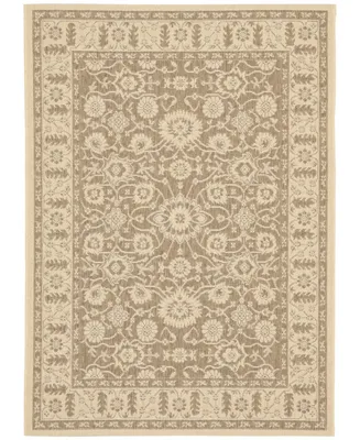 Safavieh Courtyard CY6126 and Creme 2'7" x 5' Outdoor Area Rug