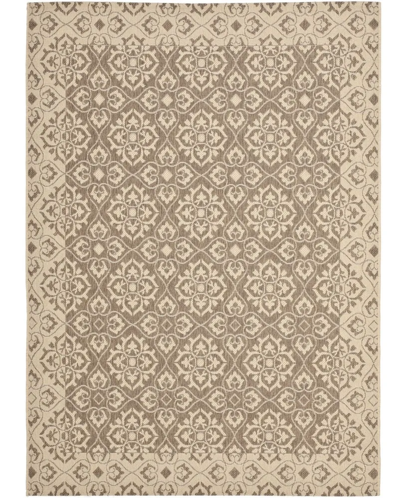 Safavieh Courtyard CY6550 and Creme 6'7" x 9'6" Outdoor Area Rug