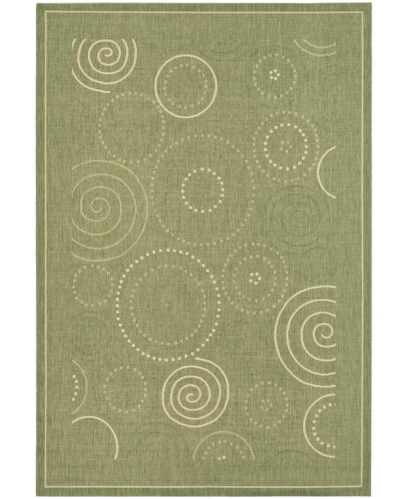 Safavieh Courtyard CY1906 Olive and Natural 8' x 11' Sisal Weave Outdoor Area Rug