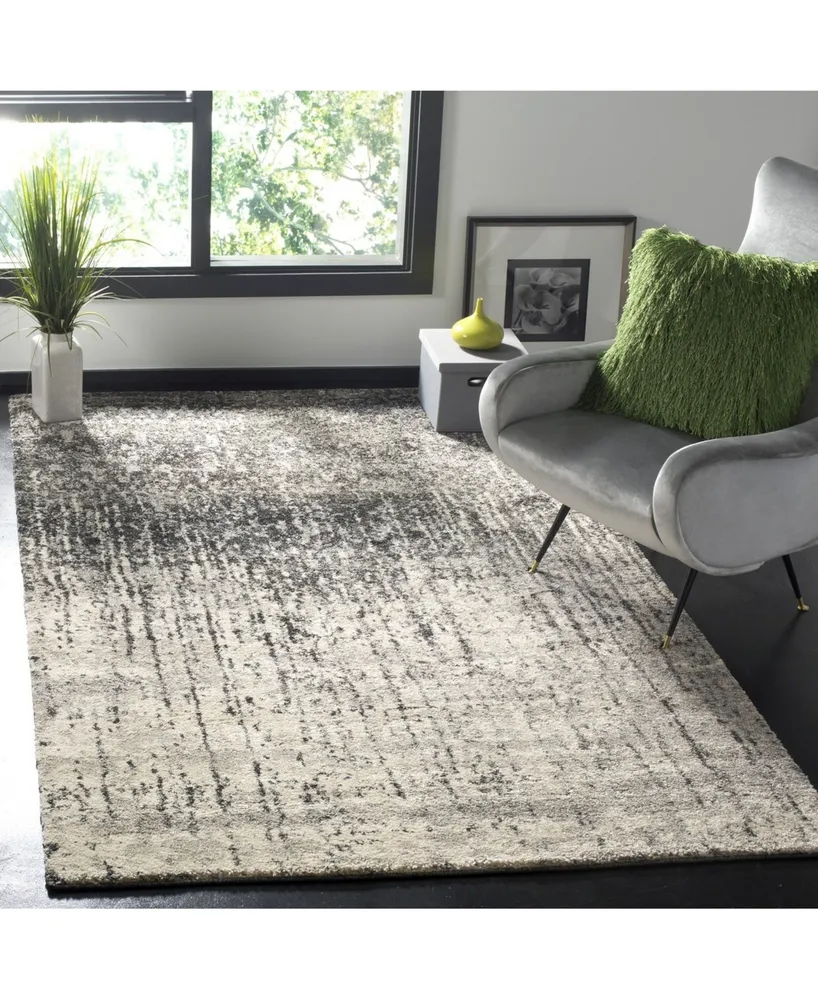 Safavieh Retro RET2770 Black and Light Gray 6' x 9' Area Rug