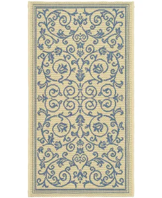 Safavieh Courtyard CY2098 Natural and Blue Outdoor Area Rug Collection