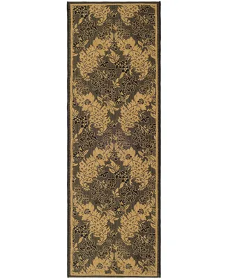 Safavieh Courtyard CY6582 Black and Natural 5'3" x 7'7" Outdoor Area Rug