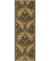 Safavieh Courtyard CY6582 Black and Natural 5'3" x 7'7" Outdoor Area Rug