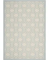 Safavieh Courtyard CY6114 Beige and Aqua 6'7" x 9'6" Sisal Weave Outdoor Area Rug