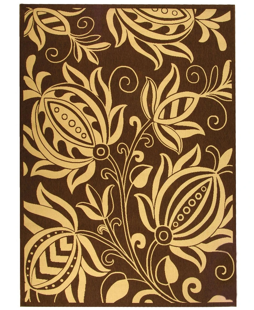 Safavieh Courtyard CY2961 Chocolate and Natural 2'7" x 5' Outdoor Area Rug