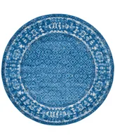 Safavieh Adirondack Light Blue and Dark Blue 8' x 8' Round Area Rug