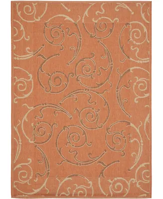 Safavieh Courtyard CY7108 Terracotta and Cream 2'7" x 5' Outdoor Area Rug