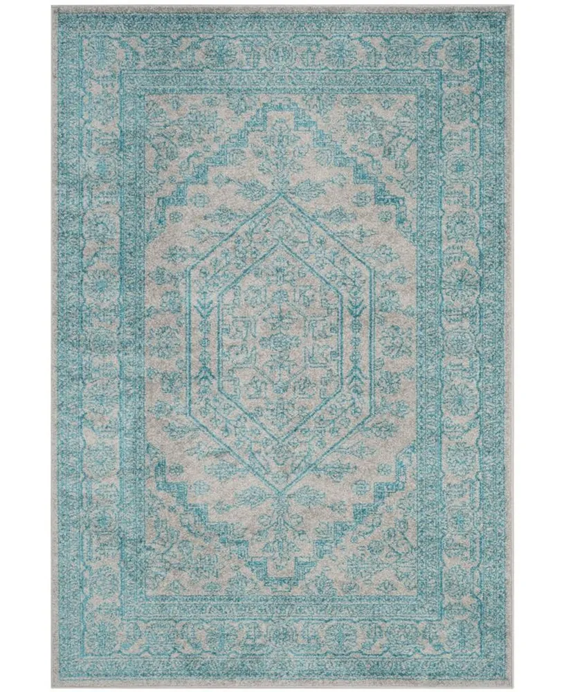 Safavieh Adirondack 108 Light Gray and Teal 4' x 6' Area Rug