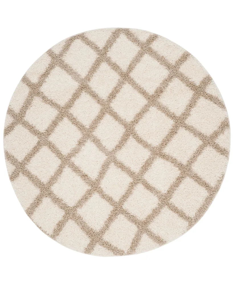 Safavieh Dallas SGD258 Ivory and Beige 8' x 8' Round Area Rug