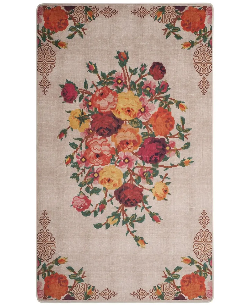 Safavieh Daytona DAY115 Cream and Orange 3' x 5' Area Rug