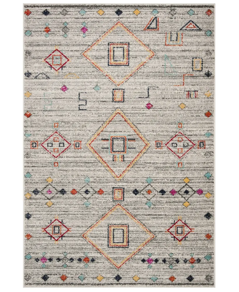 Safavieh Adirondack 208 Light Gray and Red 4' x 6' Sisal Weave Area Rug