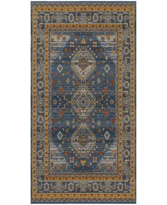 Safavieh Classic Vintage CLV114 Blue and Gold 2'3" x 8' Runner Area Rug