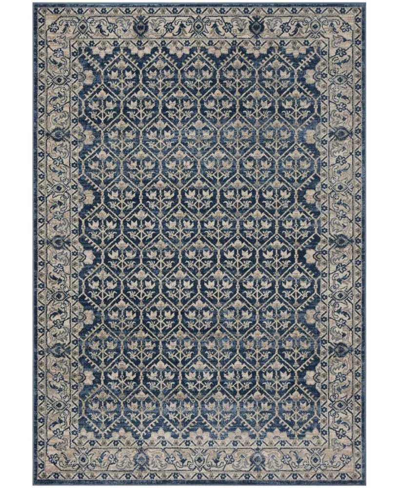 Safavieh Brentwood BNT869 Navy and Light Gray 9' x 12' Area Rug