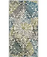 Safavieh Watercolor Ivory and Peacock Blue 2'2" x 4' Area Rug
