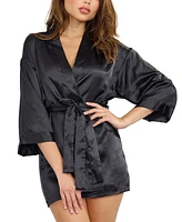 Dreamgirl Satin Robe & Chemise Nightgown 2pc Lingerie Set