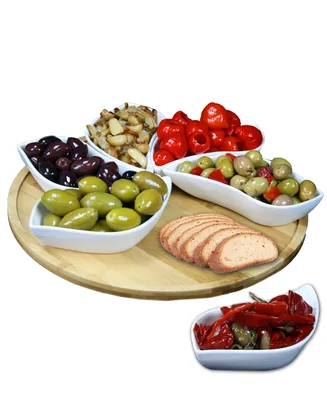 Elama Signature Modern 13.5" 7 Piece Lazy Susan Appetizer