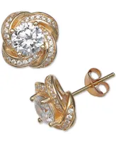 Giani Bernini Cubic Zirconia Love Knot Stud Earrings, Created for Macy's