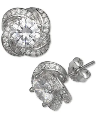Giani Bernini Cubic Zirconia Love Knot Stud Earrings, Created for Macy's