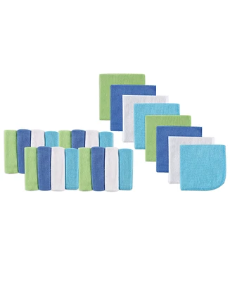 Luvable Friends Washcloths, 24-Pack, Blue, One Size