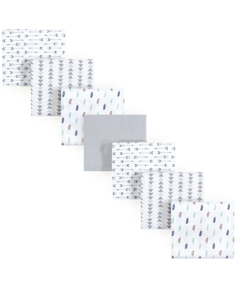 Luvable Friends Baby Boy Cotton Flannel Receiving Blankets, Fox 7-Pack, One Size
