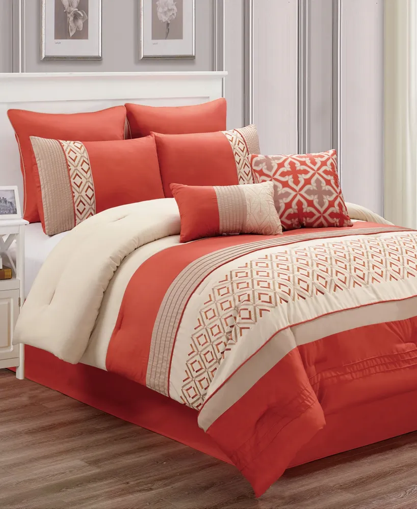 J. Queen New York Liana Woven Damask Pattern Comforter Set