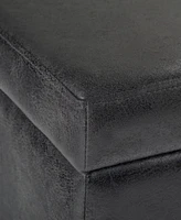 Avalon Contemporary Rectangle Storage Ottoman Bench