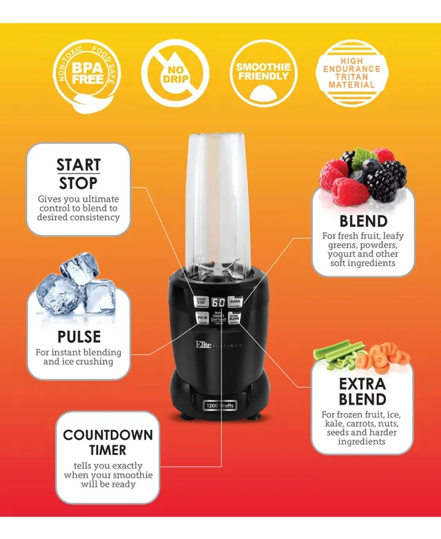 NutriBullet PRO 1200-Watt Single-Serve Blender in Matte Black - Macy's