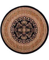 Safavieh Lyndhurst LNH331 Black and Tan 5'3" x 5'3" Round Area Rug