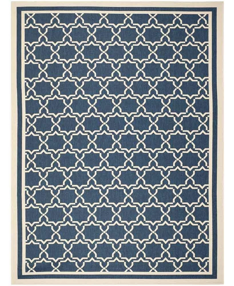 Safavieh Courtyard CY6916 Navy and Beige 8' x 11' Sisal Weave Outdoor Area Rug