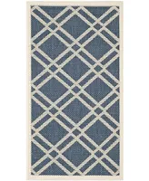 Safavieh Courtyard CY6923 Navy and Beige 2'7" x 5' Sisal Weave Outdoor Area Rug