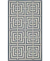 Safavieh Courtyard CY6937 Navy and Beige 2'7" x 5' Sisal Weave Outdoor Area Rug